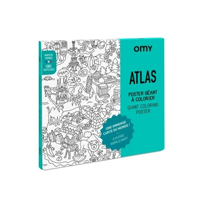 Imagen de Póster XL Omy Atlas para Colorear