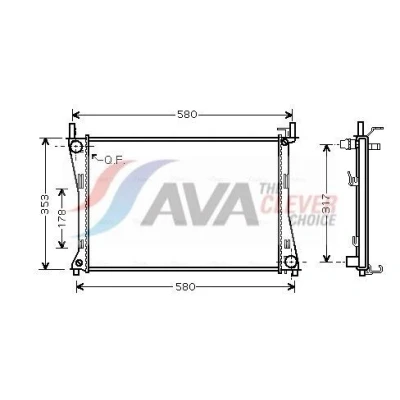 Imagen de PRASCO FDA2325 Radiador, refrigeración del motor Aluminio 500 341 23 Con acoplamientos rápidos Aletas unidas mecánicamente