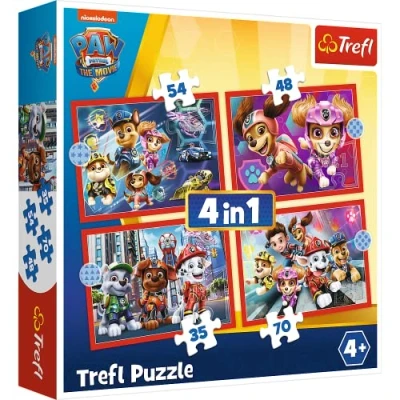 Imagen de Trefl Ciudad, Paw Patrol de 35 a 70 Piezas, 4 Conjuntos, para niños Partir años Puzzle, Color, Patrulla Canina, in Der Stadt