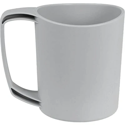 Imagen de Taza grande de plástico Lifeventure Ellipse para camping, viajes y actividades al aire libre Gris claro