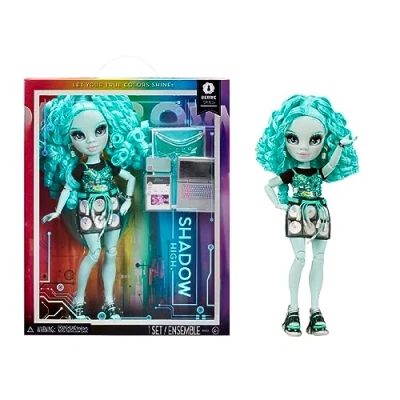 Imagen de Rainbow High Shadow Serie 3 Berrie Muñeca de Moda Verde Traje y más 10 Coloridos Accesorios Juego Ideal para niños 4 a 12 años coleccionistas