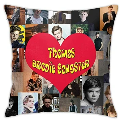 Imagen de Amkong Thomas Funda de almohada con cremallera invisible estampada Brodie Sangster 45,7 cm y