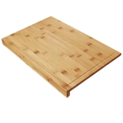 Imagen de Acomoda Textil Tabla de Cortar Bambú para Cocina. Bandeja Madera Resistente Picar, Trocear y Servir. (Tabla con Soporte Borde, 45x34x3,5 cm)