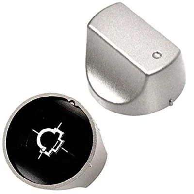 Imagen de SPARES2GO Hot Ari IX Mandos de recambio para horno, fogón o placa cocina Hotpoint (plateados, pack 2)