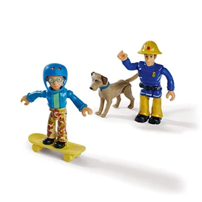 Imagen de Simba 109252515 — Juego de figuras Sam el bombero, paquete doble con animal, figura 7,5 cm, móvil, accesorios, 4 compartimentos surtidos, a partir 3 años, sin posibilidad preselección