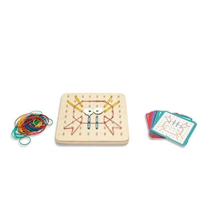 Imagen de BS Toys Geobrett Juego Educativo Creativo para niños Promoción de Las Habilidades motoras Finas Diversión en Interiores Juguete A Partir 4 años Un Jugador