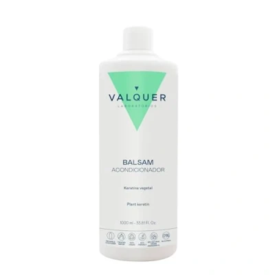 Imagen de Valquer Laboratorios Profesional Acondicionador capilar revitalizante con keratina natural. Bálsamo para el cabello. Cabello dañado 1000 ML