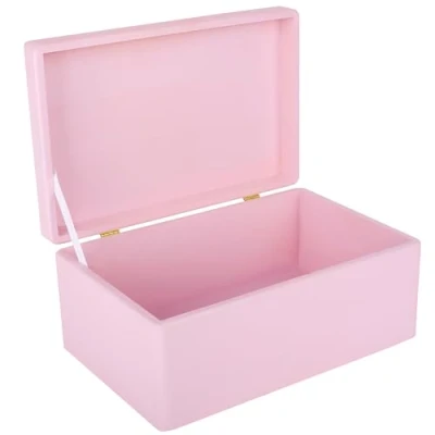 Imagen de Creative DECO Rosa Grande Caja Madera Decorativa Almacenaje 30 x 20 14 cm (+/ 1cm) con Tapa Cofre Navidad Decorar Regalo Decoupage Juguetes, Documentos, Objetos de Valor, Herramientas