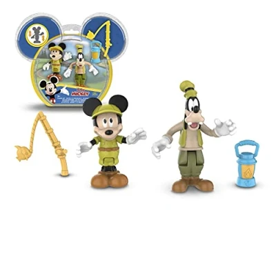 Imagen de Giochi Preziosi Mickey, 2 Figuras articuladas de 7,5 cm con Accesorios, Tema Camping, Juguete para niños a Partir 3 años, Mcc043