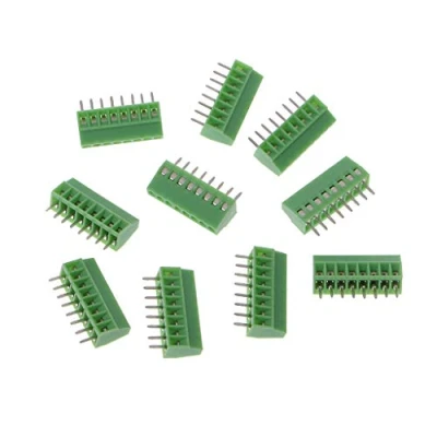 Imagen de 10 piezas de conector bloques terminales montados en pieza tornillo 8 pines, paso 2,54mm