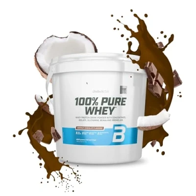 Imagen de BioTechUSA 100% Pure Whey Proteína en Polvo con BCAA y Glutamina Sin Gluten, Aceite de Palma, 4 kg, Chocolate Coco