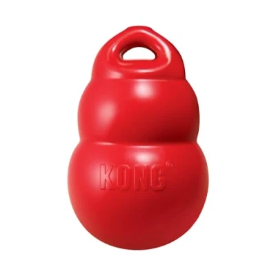 Imagen de KONG Bounzer Juguete Shaped Fetch de Tamaño Grande, Blando y Flexible Mediano, Rojo