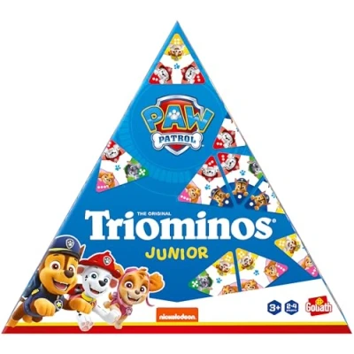 Imagen de Triominos Junior Edición Patrulla Canina Juego de Dominó para Niños a Partir 4 Años Dominós 3 Lados Observación y Asociación Doble Cara Triomino o Puzzle
