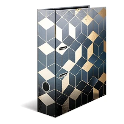 Imagen de HERMA Archivador de anillas con palanca Fashion &amp; Style motivo Cubos, A4, 70 mm, estampado interior, 1 carpeta motivos