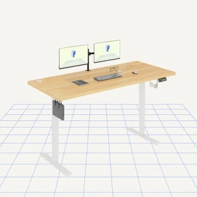 Imagen de FLEXISPOT Escritorio Eléctrico Ajustable en Altura 180 x 80 cm Control Manual con Memoria Standing Desk para Computadora de pie Oficina y hogar (Arce)