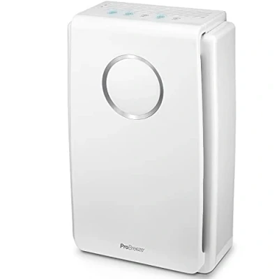 Imagen de Pro Breeze Purificador de aire 5 en 1 con pre filtro, filtro HEPA, carbón activado, catalizador frío y generador iones negativos. Contra las alergias los olores (CADR 218, 40 m²)