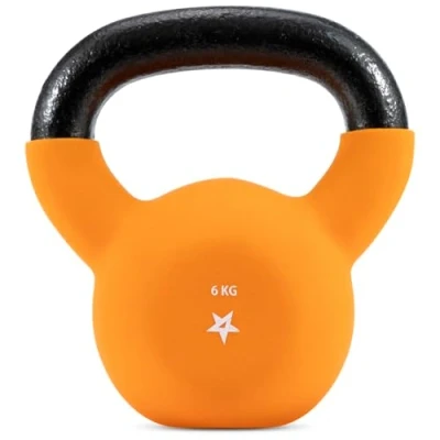 Imagen de Yes4All Pesas rusas con revestimiento de neopreno, 6 kg, color naranja