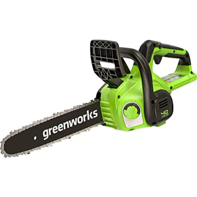 Imagen de Greenworks Motosierra a batería G40CS30II, longitud de guía cadena 30 cm, velocidad 4,2 m/s, 2,6 kg, lubricador automático, sin ni cargador 40 V, 3 años garantía