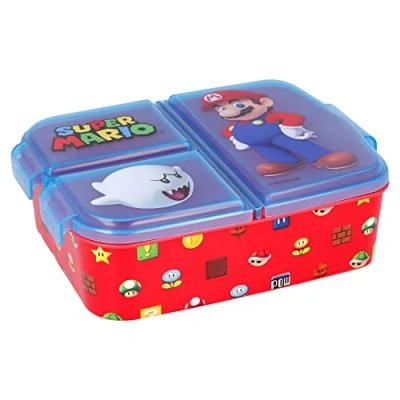 Imagen de Fiambrera infantil múltiple con 3 compartimentos de Super Mario