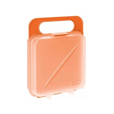 Imagen de Tatay Porta Sandwich y Alimentos, Libre de BPA, Reutilizables, Apto Lavavajillas Microondas, Congelacion hasta 40º, 1 Unidad, Color Naranja, Medidas 14 x 4 18 cm