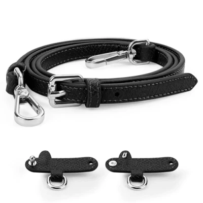 Imagen de POFIBO Correa para Bolso Longchamp Cruzada con 2 Adaptadores de Hombro, Hombro Ajustable Bolsos, Ancha Hombro(Negro)