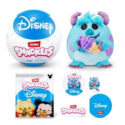 Imagen de Snackles Personaje con Licencia Disney Peluche de 5 Pulgadas ZURU, Accesorio Snack (Surtido Aleatorio)