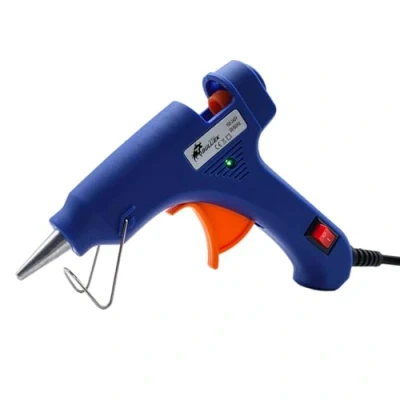 Imagen de pistola de pegamento en caliente 20 W con interruptor, mini para barra 7 mm, calentamiento rápido bricolaje, manualidades, reparaciones y proyectos creativos la