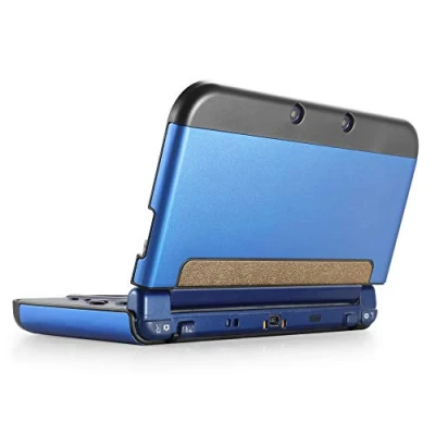 Imagen de TNP Funda protectora para New Nintendo 3DS XL LL 2015, carcasa de aluminio y plástico LL, protección del riesgo arañazos, pantalla, color azul