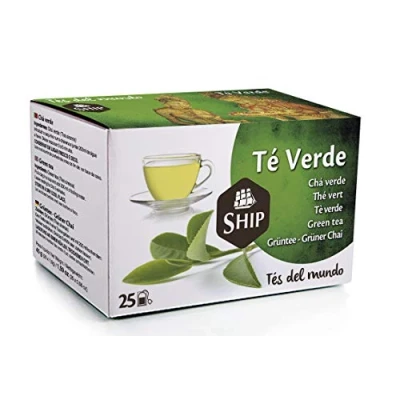 Imagen de Ship Té Verde en Caja de 25 Unidades Propiedades Antioxidantes Ayuda a Activar la Mente Aporta Vitaminas y Minerales Proporciona Bienestar Tranquilidad Sabor Dulce