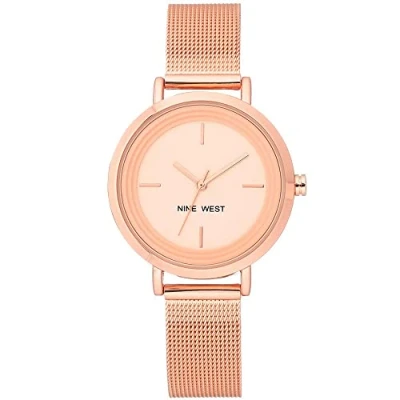 Imagen de Nine West Reloj de Pulsera Malla para Mujer, NW/2146RGRG, Oro Rosa