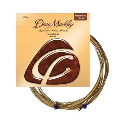 Imagen de Dean Markley VintageBronze Acoustic ML 2004 Juego de cuerdas para guitarra acústica bronce, .012 .054