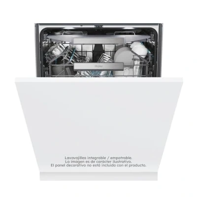 Imagen de Haier I Pro Shine Series 6 XS 4A4M3PB Lavavajillas Integrable 60CM, Inverter, 14 Cubiertos, 3a Bandeja, 10 Ciclos, Wi Fi, App hOn, Tratamiento Antibacterias ABT, Powerwash, Apertura Automática, 44DB