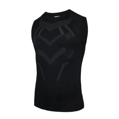 Imagen de AMZSPORT Camiseta de compresión sin Mangas para Hombre Deportes Secado Rápido Baselayer Funcionamiento Tirantes Negro M
