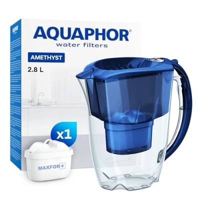 Imagen de AQUAPHOR Amethyst MAXFOR+ Filtro de Agua, plástico, Color Azul Cobalto, 25,5