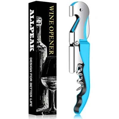 Imagen de Allpeak Sacacorchos Abridor de Vino Abrebotellas 1PC Profesional Cerveza Botellas Vino, 3 in 1 Wine Opener Azul