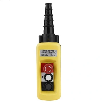 Imagen de Interruptor de Botón Grúa Elevación Cadena Mando Control Colgante con Parada Emergencia