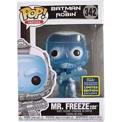 Imagen de Funko Pop! Heroes: Batman &amp; Robin Mr. Freeze Glitter Version #342 SDCC 2020 Shared Summer Convention Exclusive Pop Vinyl Figure Rare