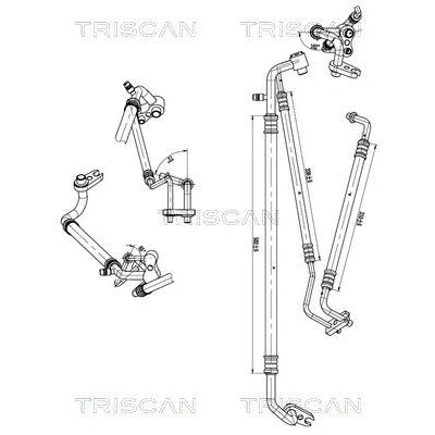 Imagen de TRISCAN 9010 24003 Tubería de baja/alta presión, aire acondicionado OPEL: Corsa E Hatchback (X15) 1.2, 1.4, 1.4 LPG 2014