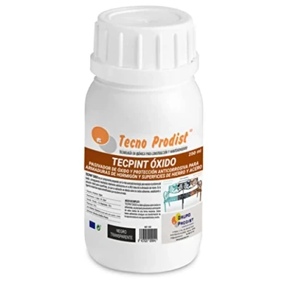 Imagen de TECPINT oxido de Tecno Prodist 250 ml Pasivador óxido al agua protección anticorrosiva para armaduras convertidor y transformador superficies hierro acero