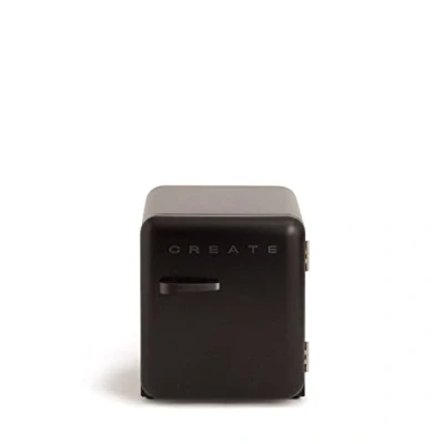 Imagen de CREATE / RETRO FRIDGE 50 BLACK/Frigorífico negro maneta negra 85W, minibar, un estante, diseño retro, cm, dos repisas, capacidad de 48L, bajo consumo, 50x44x49,8 cm