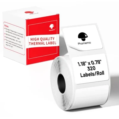 Imagen de Phomemo M110/M120/M200/M220/M221 Etiquetas adhesivas multiusos (cuadradas, 30 x 20 mm, 230 etiquetas)