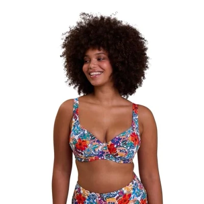 Imagen de Sans Complexe Curaçao Top de Bikini, Multicolor Tropical Print, 90E Mujeres