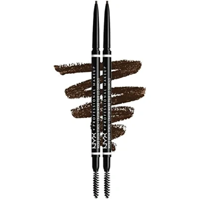 Imagen de NYX Professional Makeup lápiz de cejas perfectas Micro Brow Pencil, Dos lados: cepillo espiral y automático, Fórmula vegana, Tono: Espresso