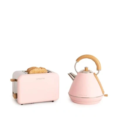 Imagen de CREATE/PACK TOAST RETRO + KETTLE L/Tostadora de pan rosa con hervidor agua rosa/Hervidor 1,7 L