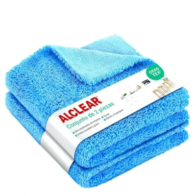 Imagen de ALCLEAR 820203K_2 Juego de 2 paños Microfibra para cocinas Alto Brillo, paño Cocina Microfibra, Cocina, 40x40 cm, Limpia sin rayones ni Rayas