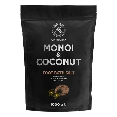 Imagen de Sal de Baño Pies Monoï Tahití y Coco 1000g Marina Natural Aceite Remojo Uñas Pedicura para Remojar los Cuidado