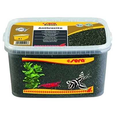 Imagen de sera Gravel Anthracite 1 3 mm 6000 ml Grava Natural de Color Antracita (Ø mm) para Todos los acuarios Agua Dulce y Salada