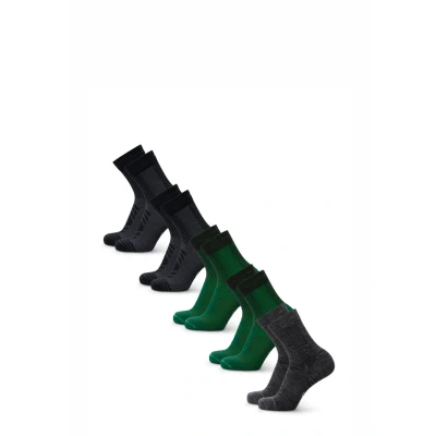 Imagen de DANISH ENDURANCE Calcetines Senderismo en Lana Merino Ligera, Antiampollas Hombre y Mujer, 3 5 Pack Multicolor (2xVerde,2xNegro,1xGris Oscuro) 43 47