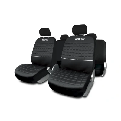 Imagen de SPARCO LAZIO SPC1042SV Cubreasiento negro/gris Poliéster delante y detrás