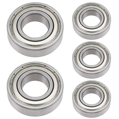 Imagen de 5 piezas 6004 ZZ rodamiento de bolas 20x42x12mm con doble escudo para bricolaje, tornos, motores, impresoras 3D, fresadoras, dispositivos mecánicos diversos.